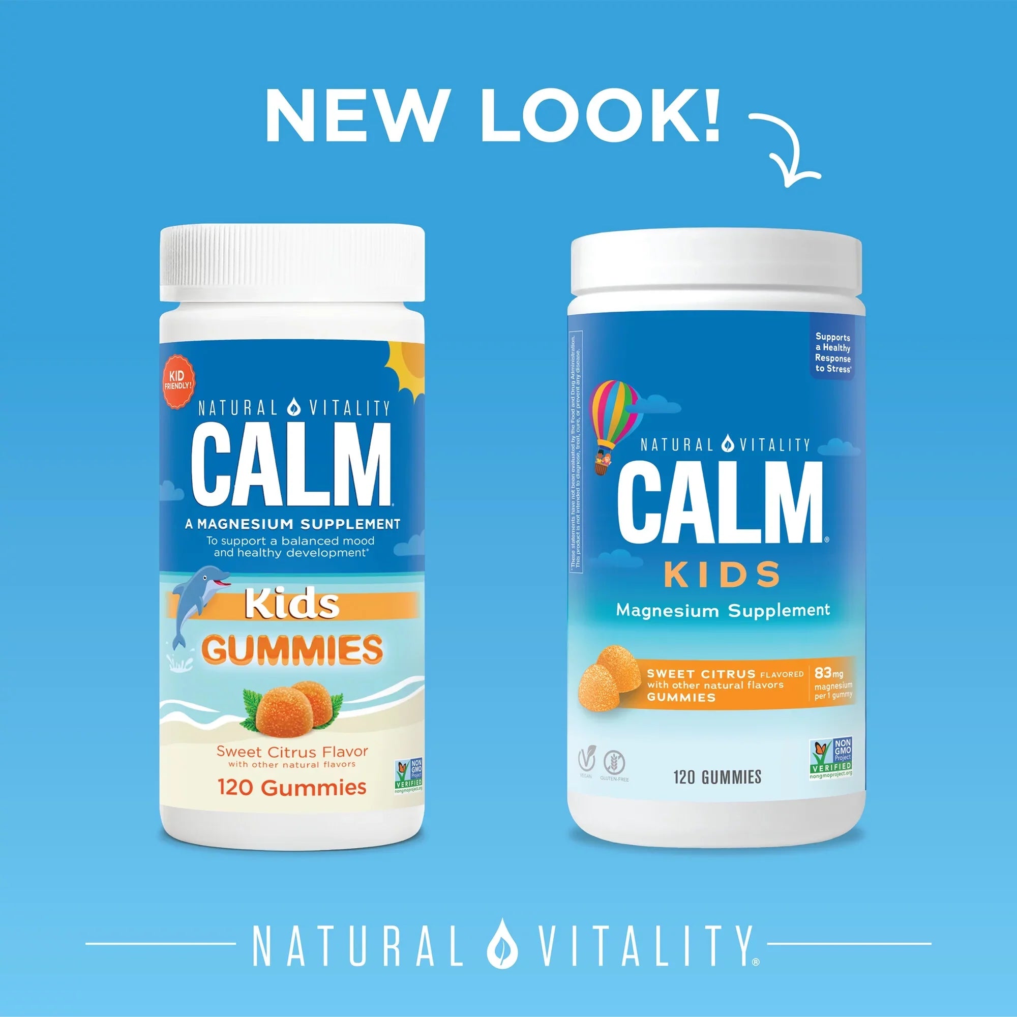 Sweet Kids Citrus, Magnesium Gummies, mg, Calm Count Natural 120 83 Vitality Supplement