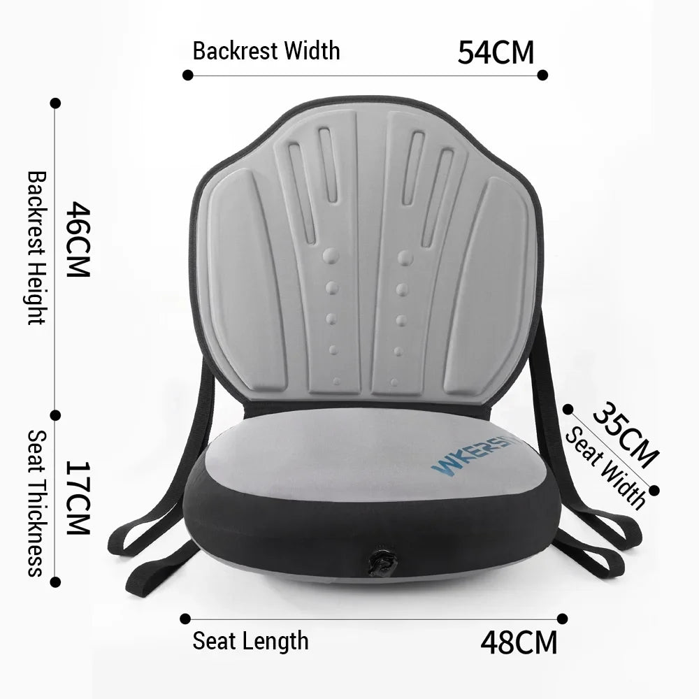 Kayak Paddle Accessory Seat Board Back with Detachable Kayaking Seat Inflatable Comfortable Support Adjustable WKERSIY