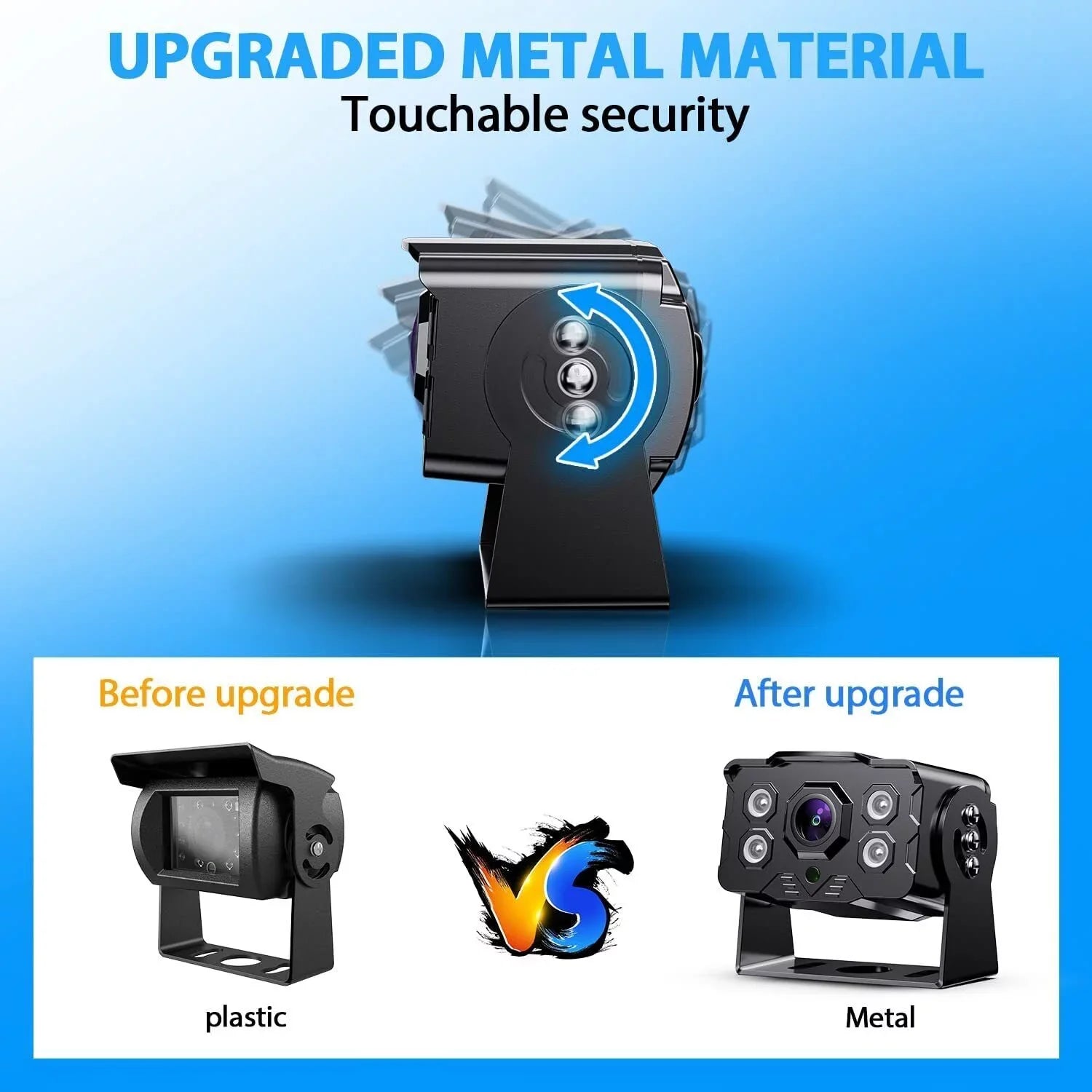 Camera 1080P Screen Split 7" Wheel Camera Car Reversing and Trailer Y0202 Kit Wired Truck eRapta Monitor RV System Backup for Side Rear Vision Tractor System Back up Night 5th Parking