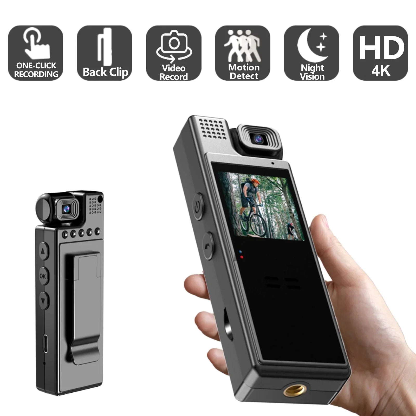 GoolRC Camera Hour 180°Lens and Screen, Rotatable, with Day WiFi, Night Recording, Video Document Life, Your 1.3in Audio 6 Battery Body TFT Vision