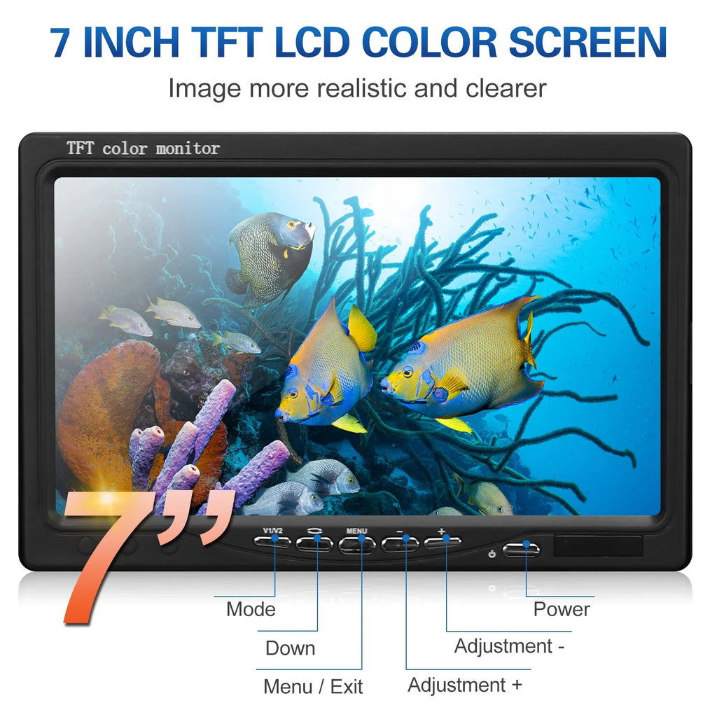 Infrared Camera Lamps Fish 1200TVL Finder Underwater Fishing Sea Inch LED 7 Ice Fishing 12 for 15M