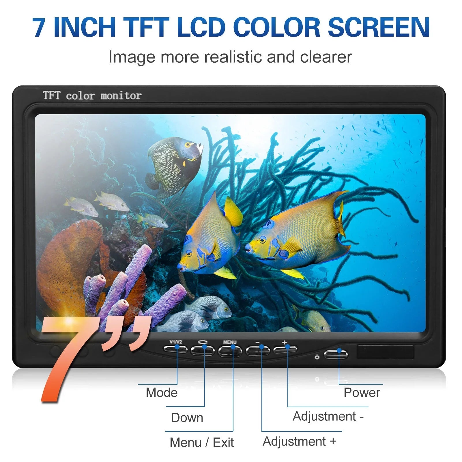 Infrared Camera Lamps Fish 1200TVL Finder Underwater Fishing Sea Inch LED 7 Ice Fishing 12 for 15M
