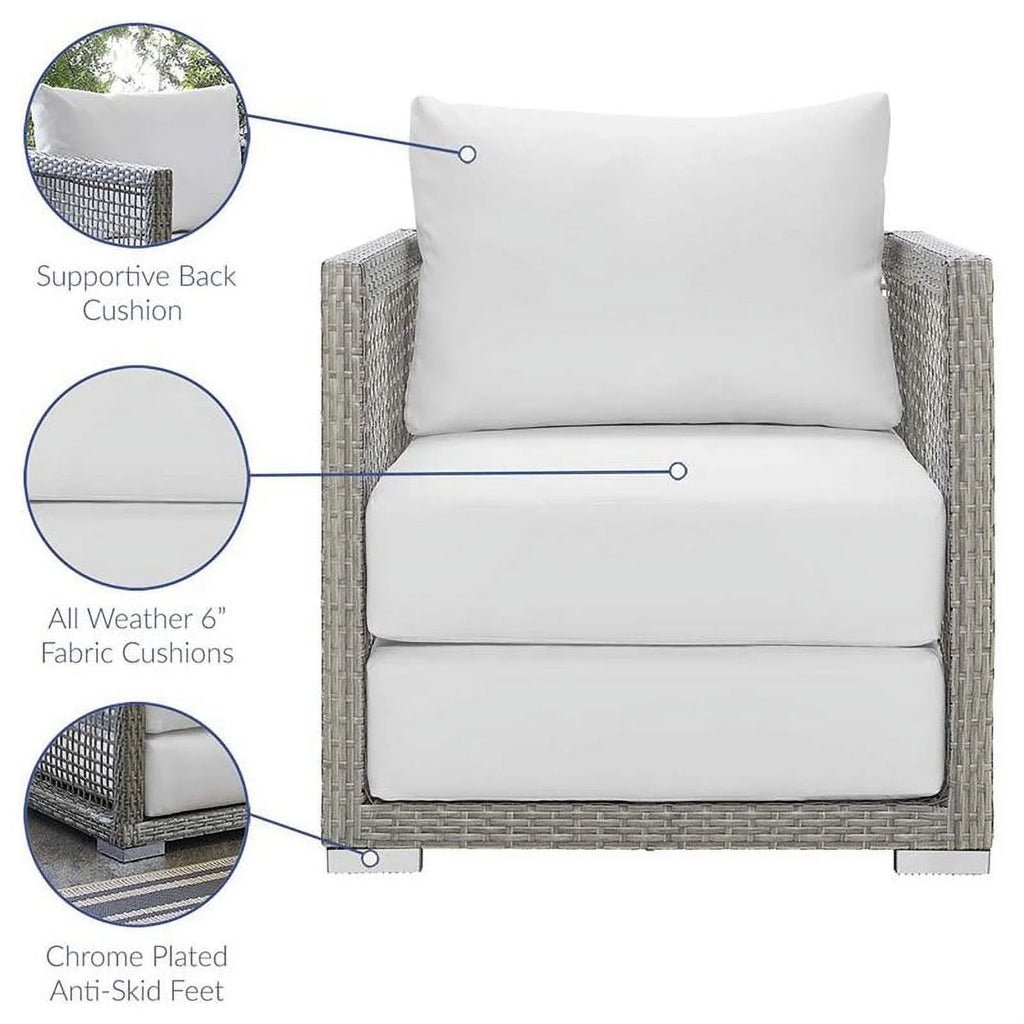 Allora and Gray Chair White Patio in