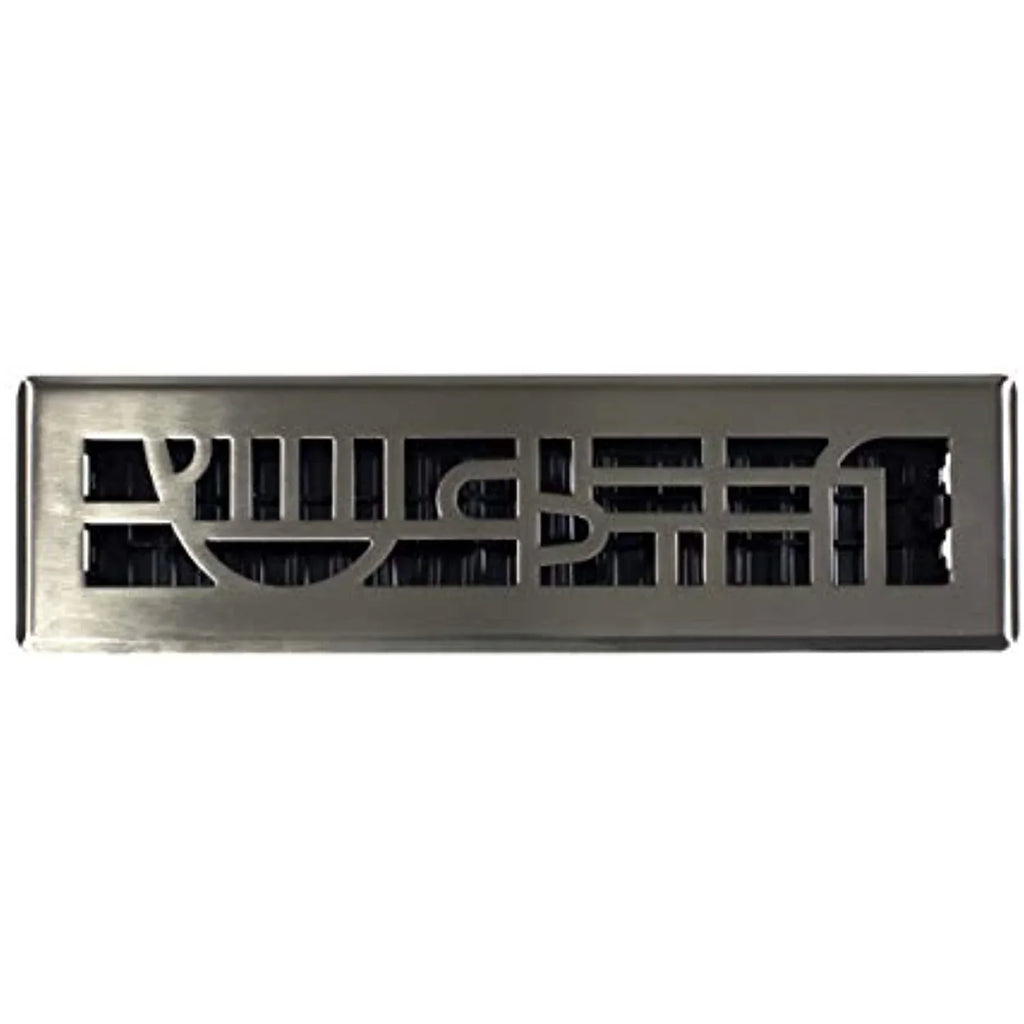 Brushed Nickel Decor 2x12, Grates Register, Floor ADH212-NKL