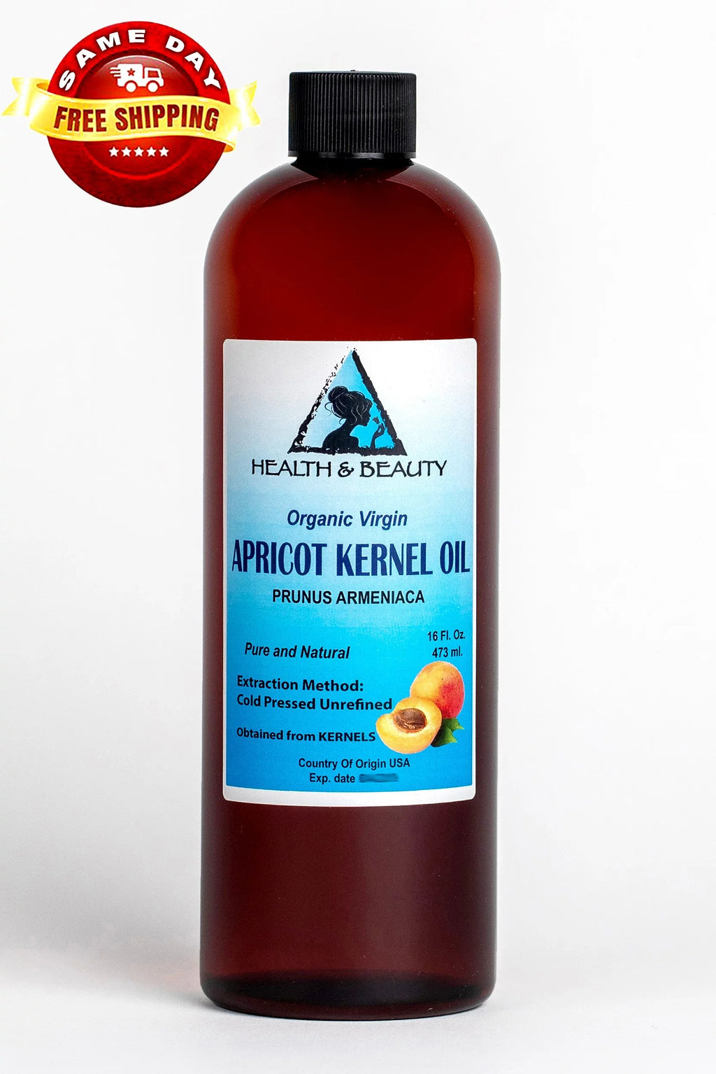 Unrefined Virgin Pressed oz Natural Raw Apricot 32 Pure Oil Cold Organic Kernel