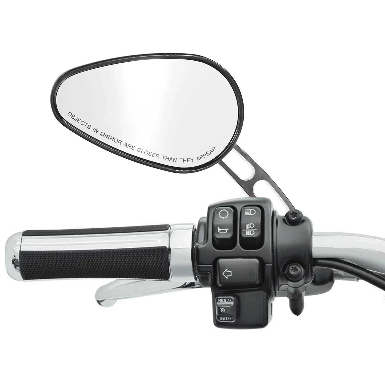 View 2005-2017 Deluxe 2016 Black Harley Softail Teledu Rear Fits Mirrors 8mm FLSTN Fits