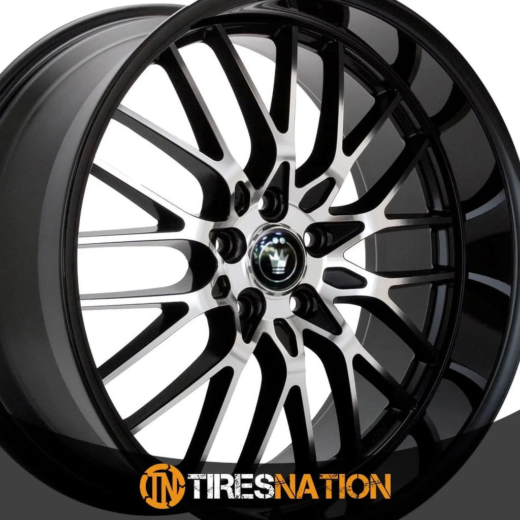 5x112 Wheel 17x8 With 16MB Face Konig Lace Black Gloss +45et Machined