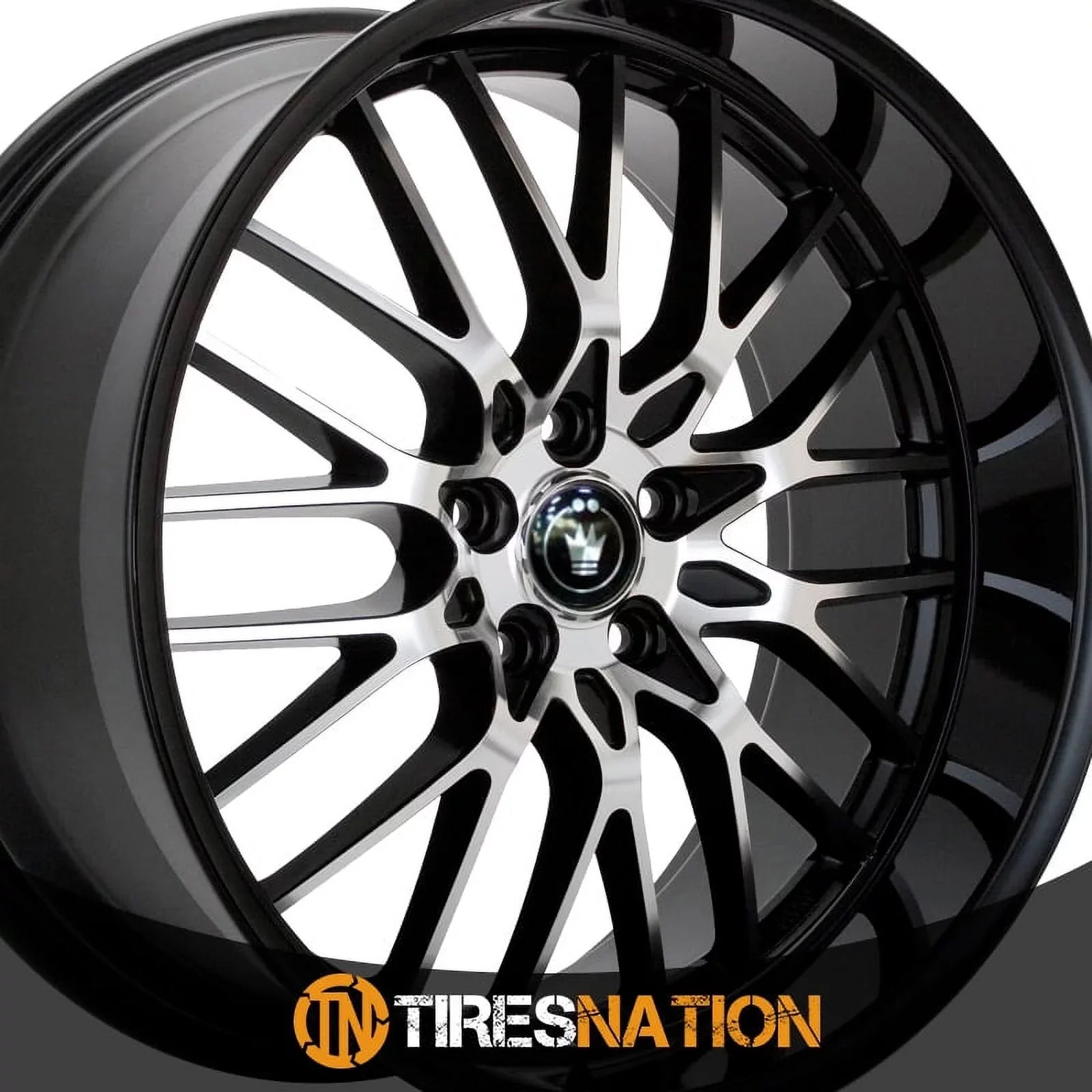 5x112 Wheel 17x8 With 16MB Face Konig Lace Black Gloss +45et Machined
