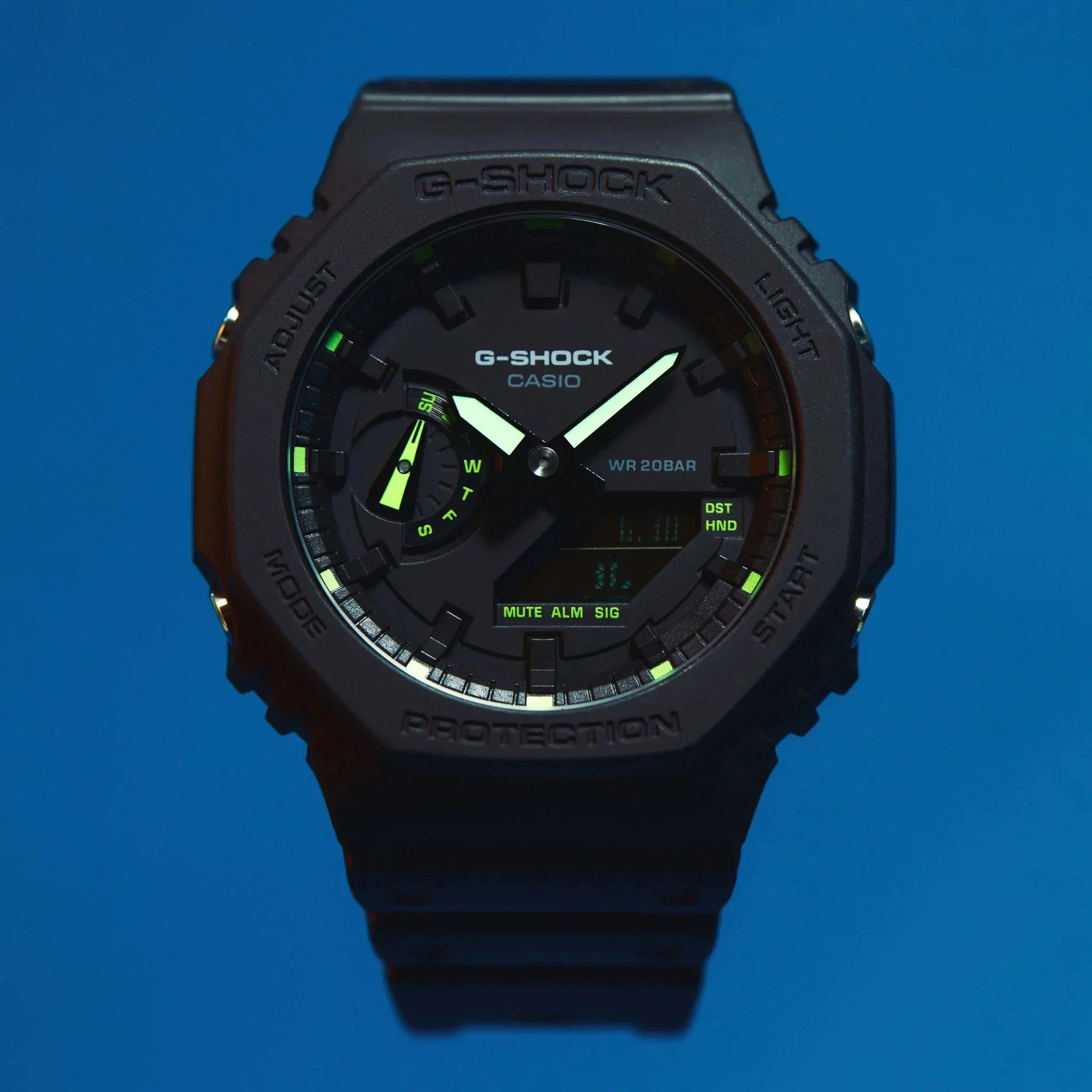 GA2100 G-Shock Black Neon Green Edition Limited