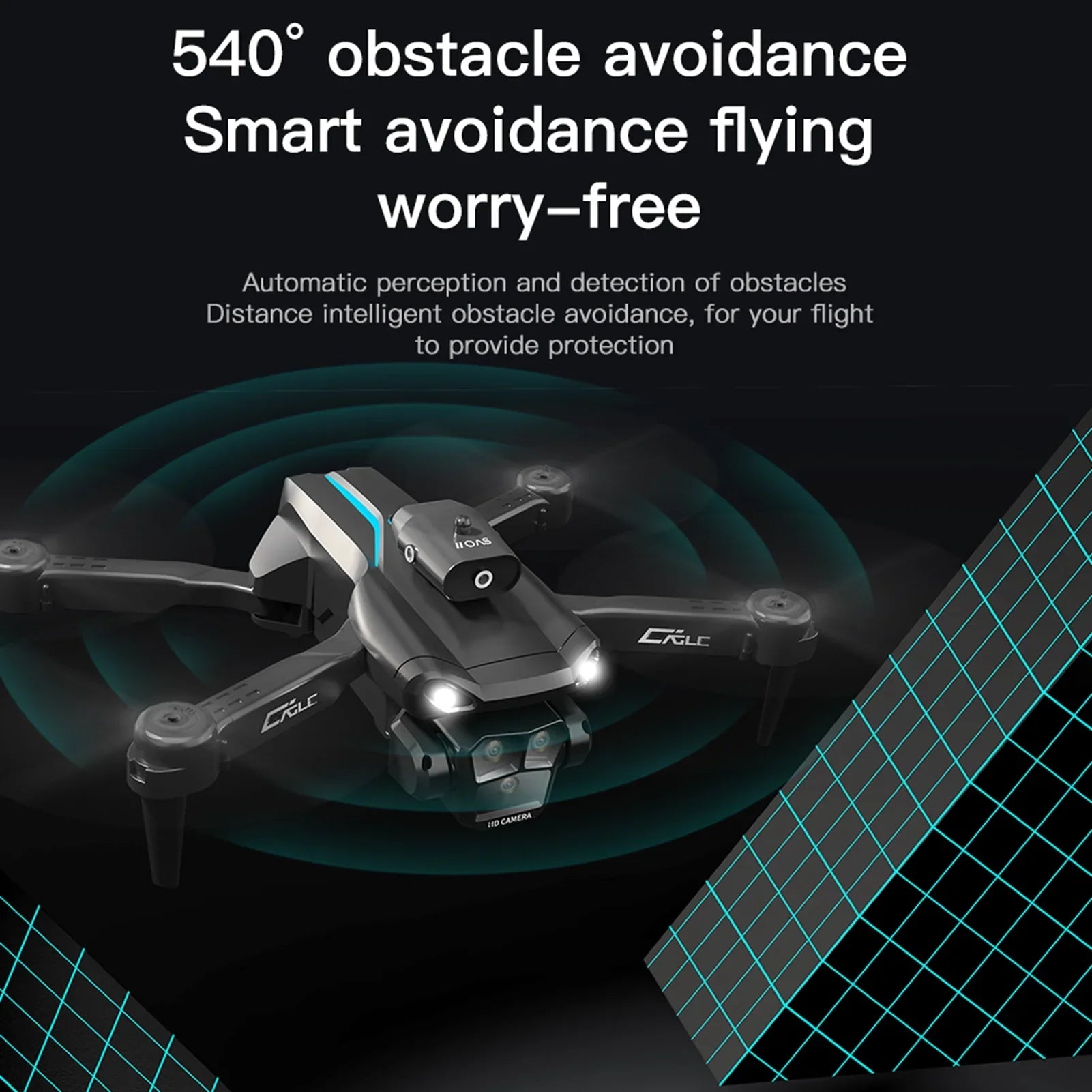 Flight 2 Storage Flight Package 4K Obstacle Remote Bottom with FPV Gesture Camera Dcenta 3 Photography Avoidance Front 5GWiFi Trajectory Follow Bag Camera Control Camera