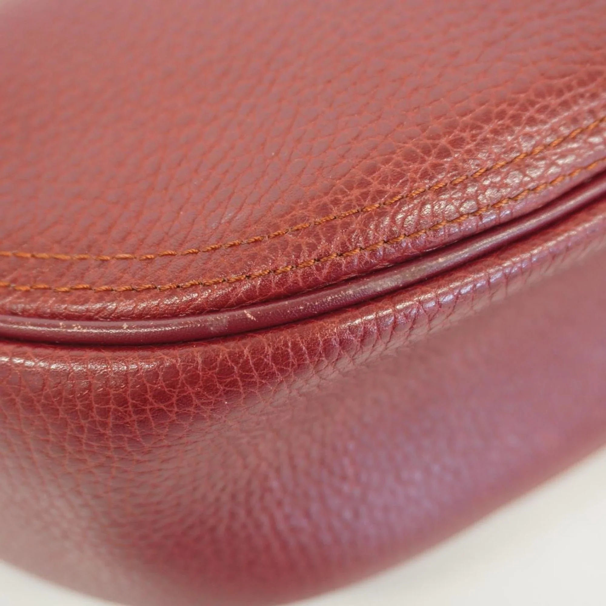 Red Ladies Shoulder Must Cartier Bag (Good) Pre-Owned Leather