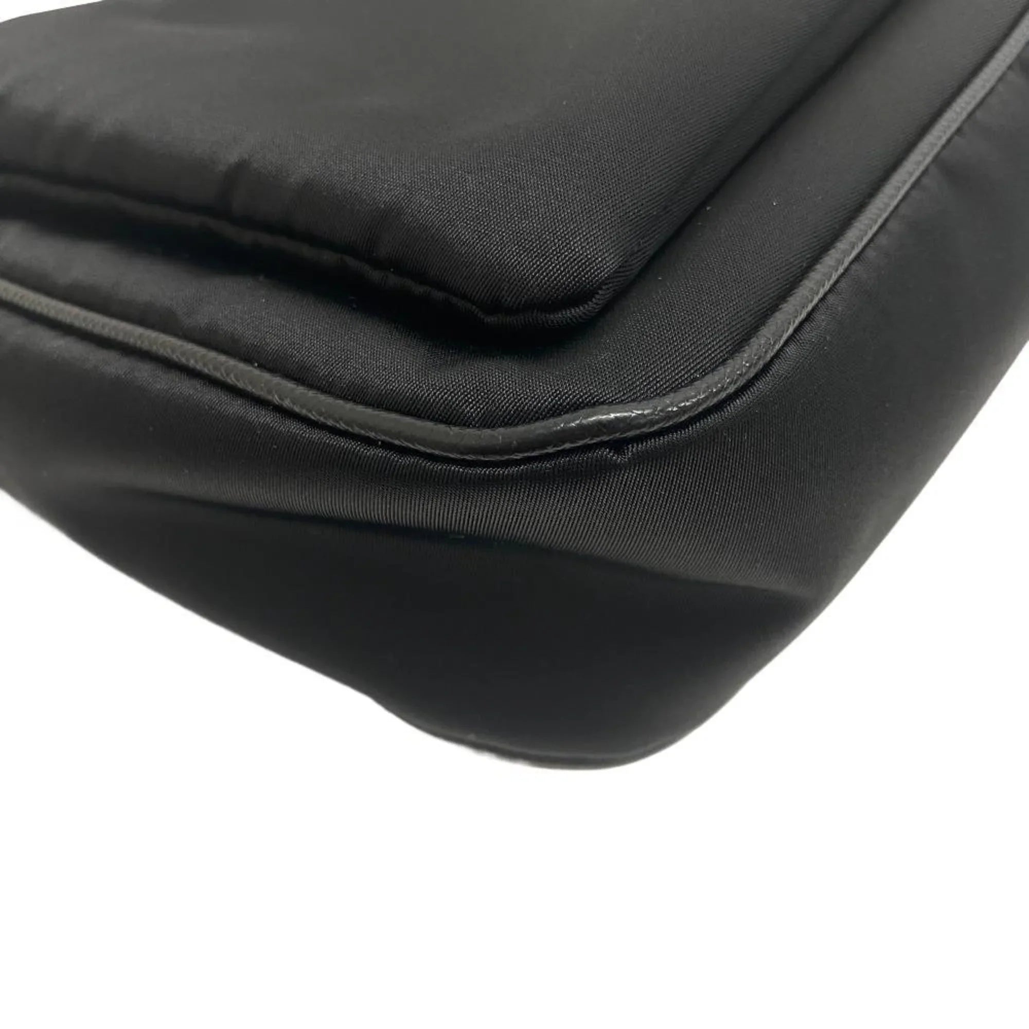Shoulder (Good) Bag Tessuto Plate Black 1BH168 Women's PRADA Triangle Z0006302 Pre-Owned