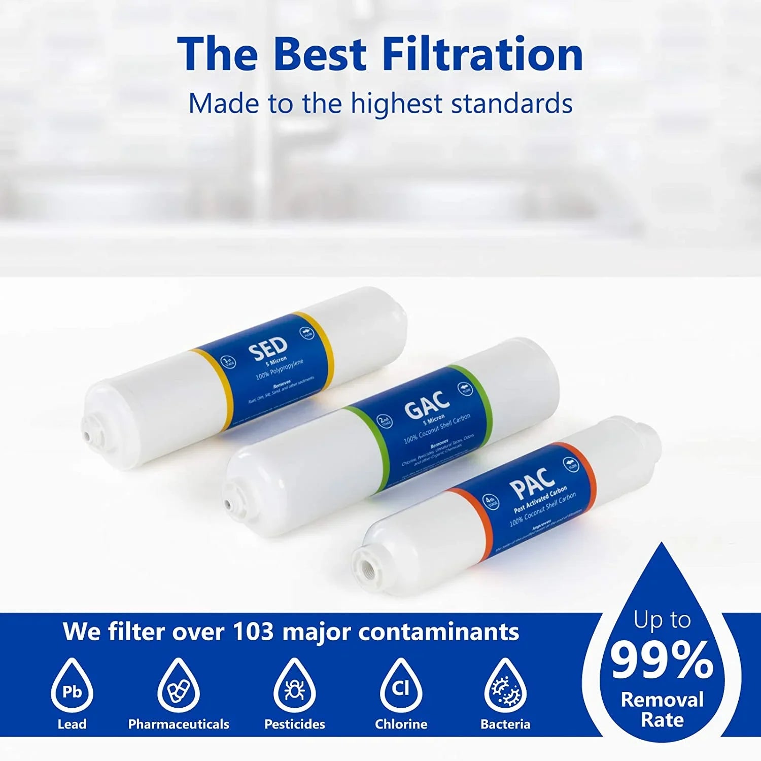pac system cartridges sediment, reverse quick gac filters filters filter inline countertop set filter month osmosis carbon set and 3 6 1?4” filter connect - replacement