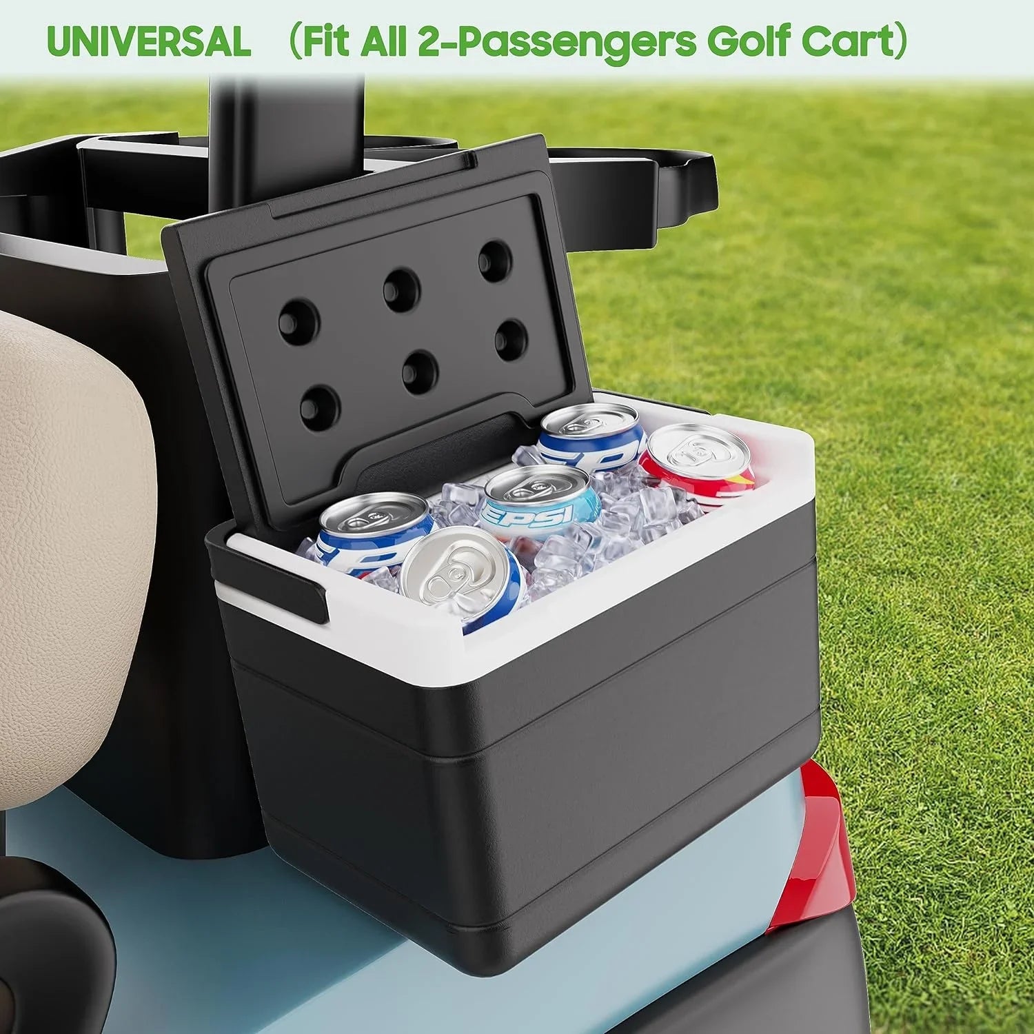 102588101 Portable Fits Kit with Universal 10L0L Caddy Bracket Golf for and Ice Yamaha, 48H Cart Cooling 103886801 Golf Mounting Cooler Cart EZGO,Club Chest Car