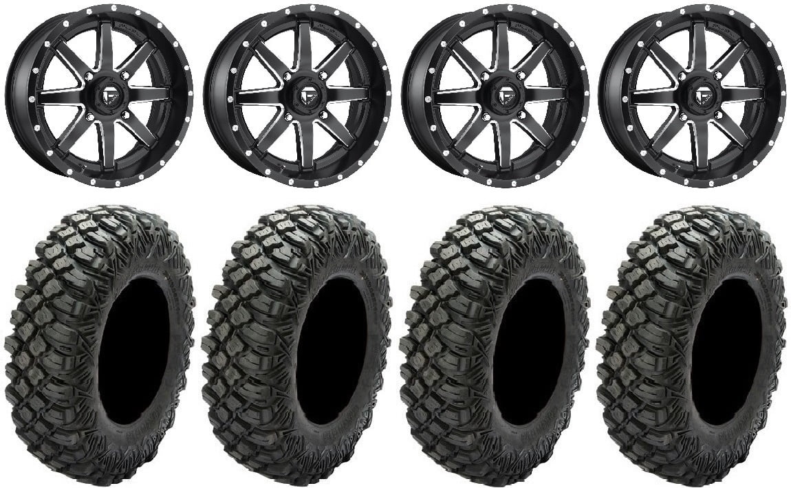 16" Tires Crawler Mule Maverick XG Fuel Black Kawasaki Wheels 35" Teryx