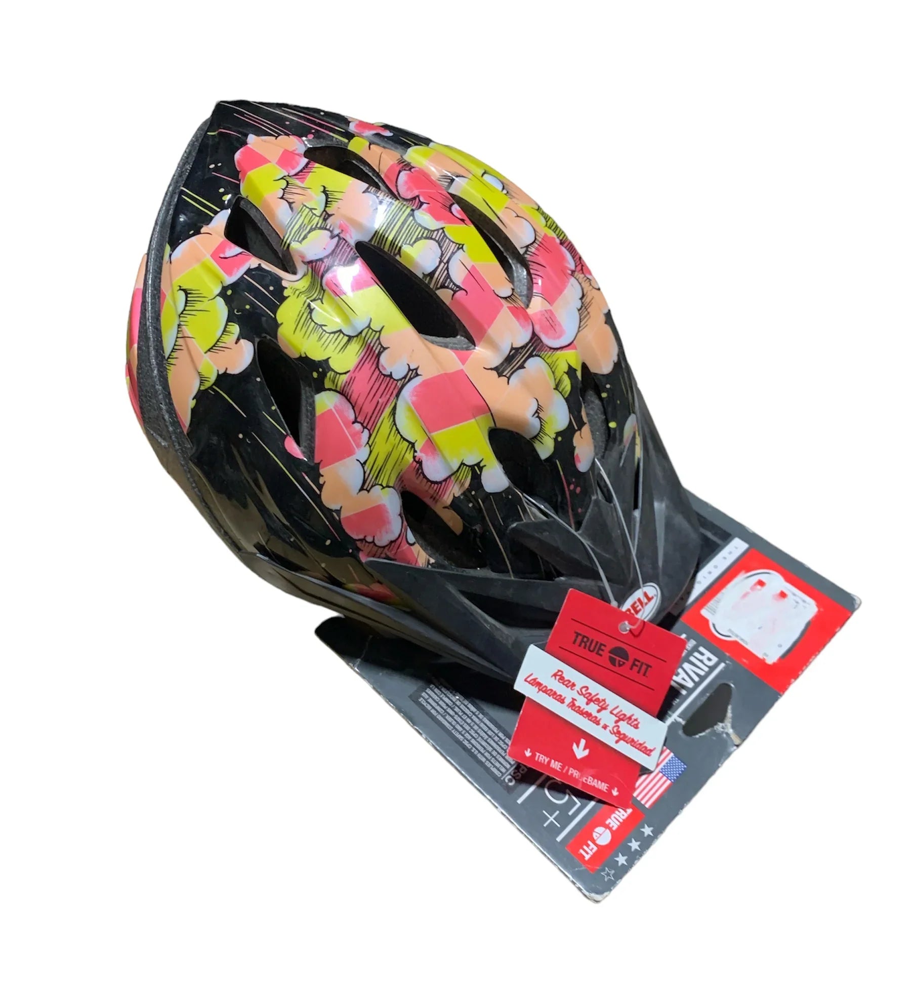 Kids Safety Rear Bicycle Fit Bell True Bike Helmet Lights 5+ AGES