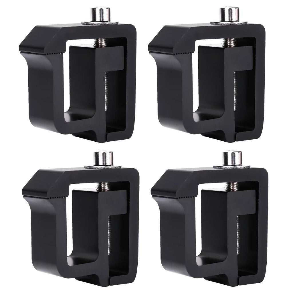 for Camper Non-Drilling C-Clamps Rack Black - Aluminum Shell of & P-AC( Truck Installation AA-Racks Set 4