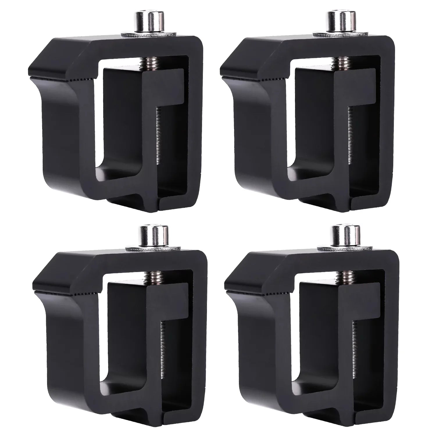 for Camper Non-Drilling C-Clamps Rack Black - Aluminum Shell of & P-AC( Truck Installation AA-Racks Set 4