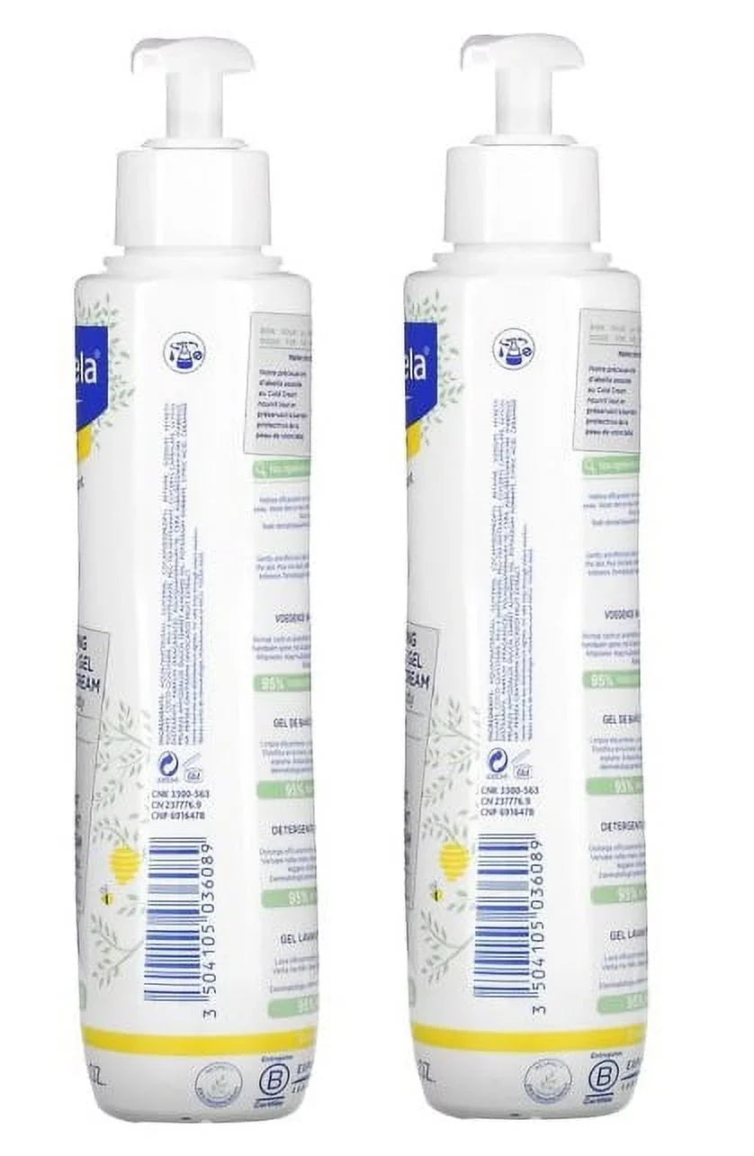 Nourishing & Cold 2-pack Body Cream 10.14 Mustela oz, Dry For Baby Gel Hair Cleansing Skin with -