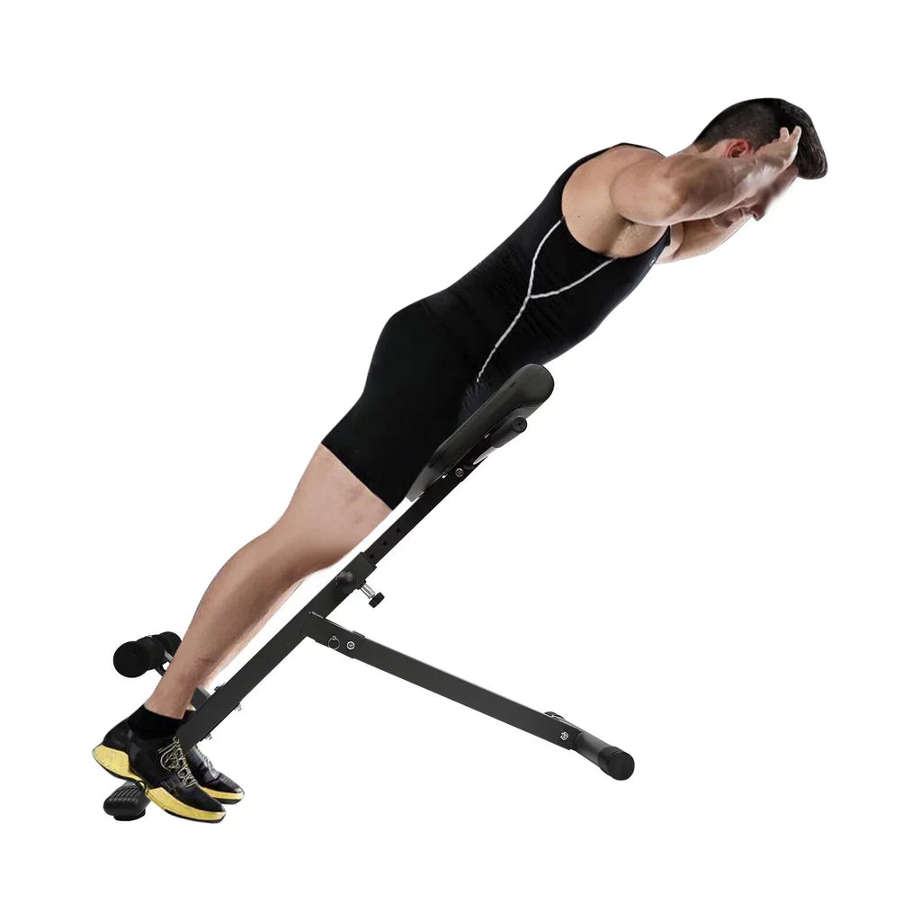 Adjustable Gym 5-Level Extension Workouts Black Sit 330 lbs Chair Roman for Home up Machine Bench