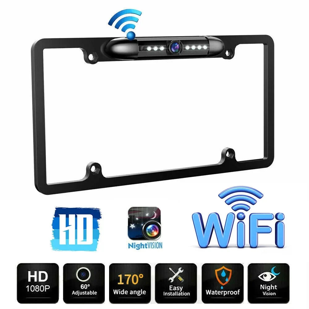 Vision Rear - - Cam for Wired Cars American KingFurt IP68 Backup Waterproof Camera 170° - Viewing Night Angle View Universal