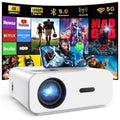 Projector AUOSHI Home , 1080P exterior , Projector For 4K Support 12000LM Projector Video Theater and with Wifi Projector Portable 5G/2.4G Mini Bluetooth, Movie