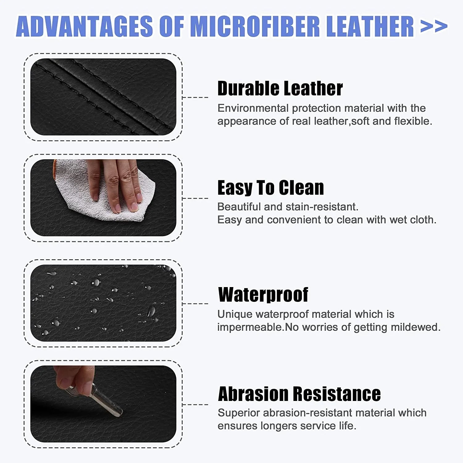 AUTOHAUX Replacement Console Microfiber Lid Center Black for Included Pair Not Armrest Box Cover MDX Car Protector Acura Armrest 2007-2013 Lid Seat Leather X