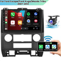 WIFI Camera Touchscreen Tribu Hifi, 13 Android 9'' Mirror Stereo Radio Wireless Podofo Car AHD 2+64G Android Escape/ for Carplay Auto GPS Backup FM Bluetooth 2007-2012 Link Kuga/Mazda