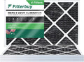 with Filterbuy MERV Furnace HVAC 14x24x1 Pleated Odor Activated Carbon Air 8 Filters AC (4-Pack) Eliminator