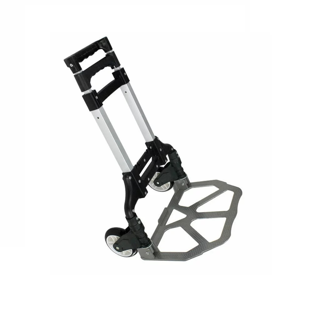 Black, SEGAWE Dolly Carts. Luggage Push, Hand Folding Aluminium Trolley Compact