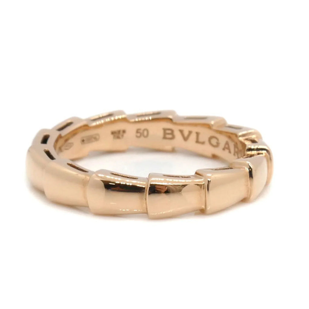Bvlgari 50 Pink K18PG (Good) Pre-Owned 349649 BVLGARI Gold Serpenti Ring Viper Women's 4.3g