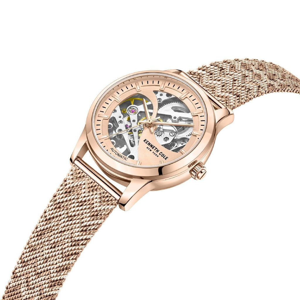 Kenneth KCWLL2235702 Women's Steel Automatic Cole Skeleton Stainless Watch