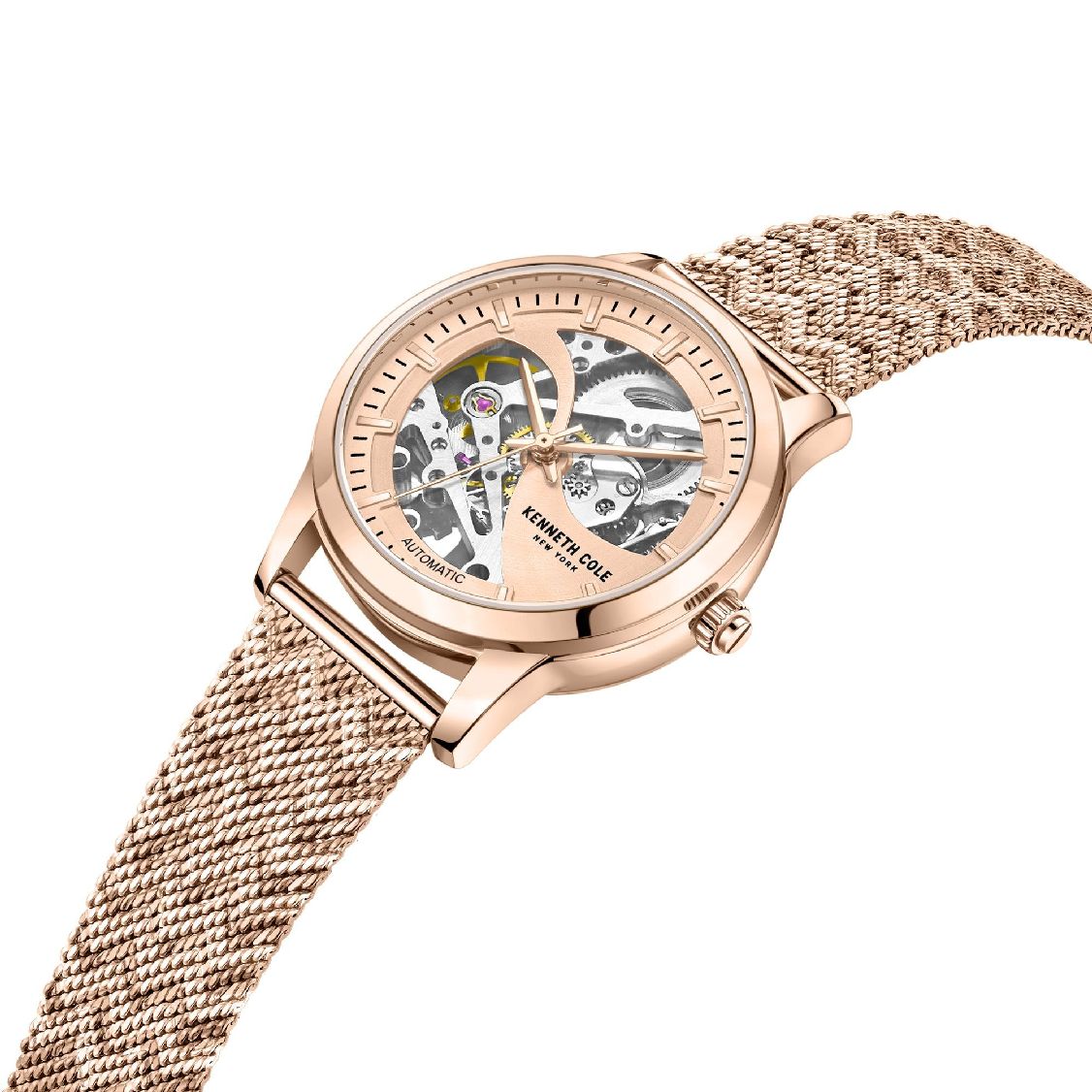 Kenneth KCWLL2235702 Women's Steel Automatic Cole Skeleton Stainless Watch