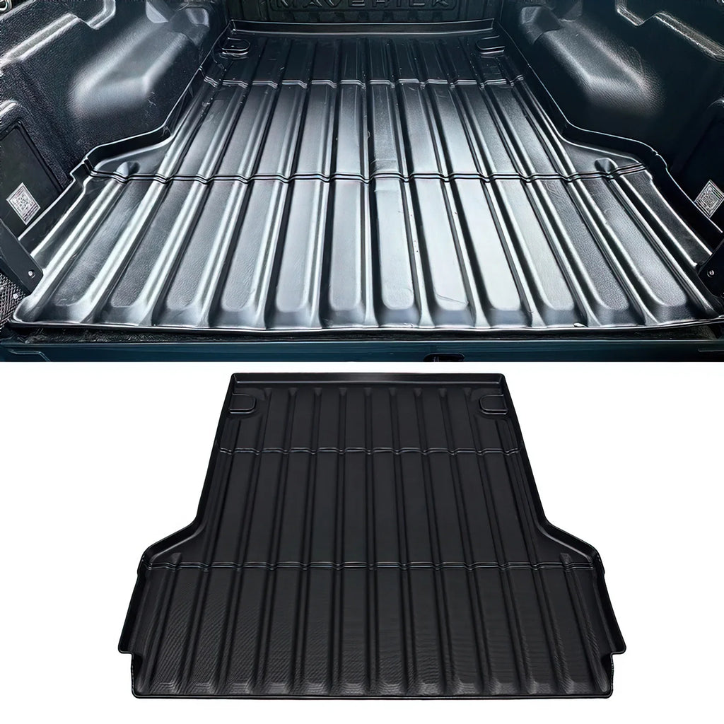 Truck Duty Black 2022-2024 Rear Compatible Floor Cover Storage Cargo Liner Mat Heavy All With Motorsports Pickup TPE climate Ikon Bed Maverick, Protector Flooring Guard Trunk 3D