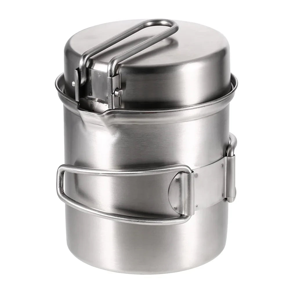 Cooking Camping Lixada Backpacking Burning Wood Pot Combo Stove Portable Set Fishing Hiking