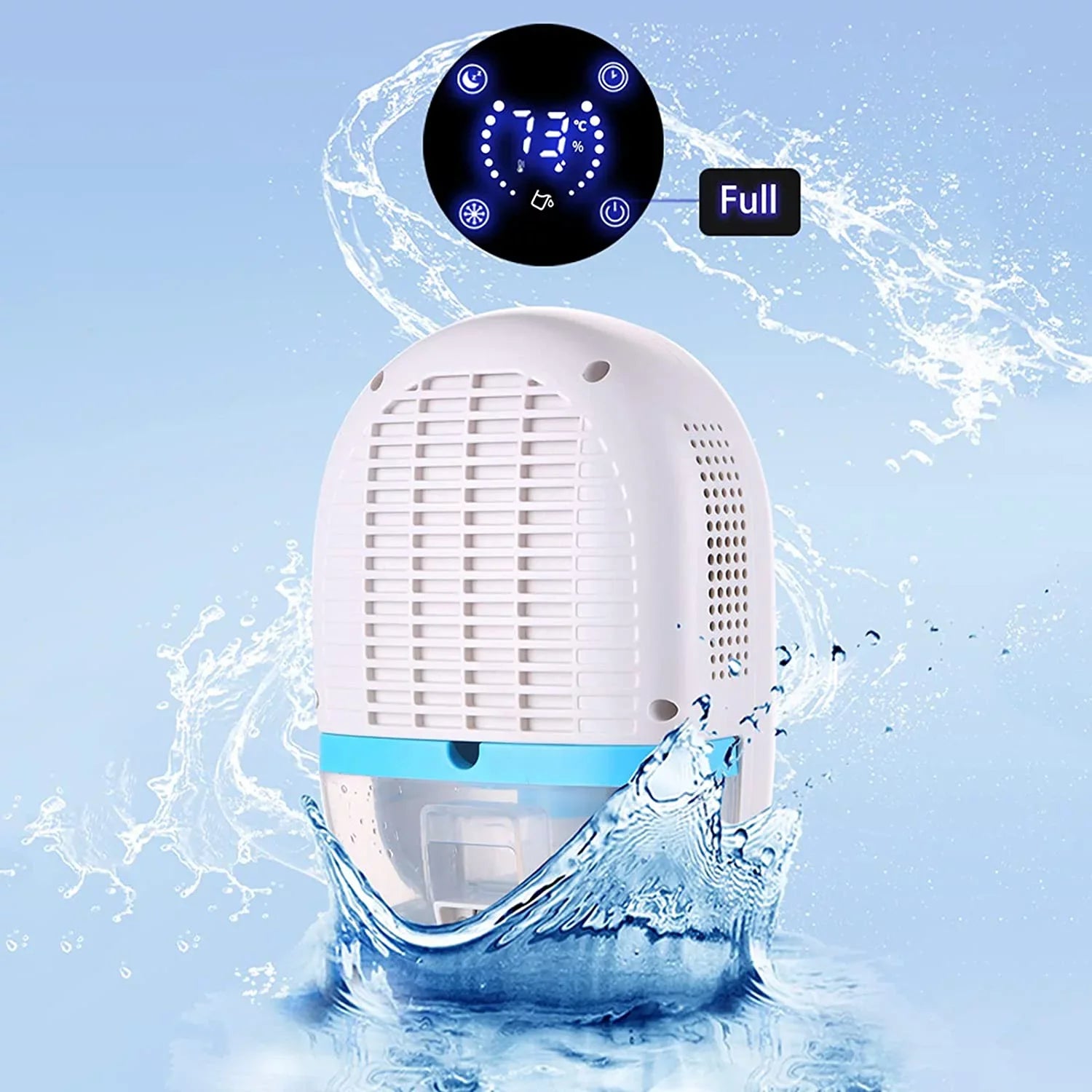 Oukaning Portable Dryer Dehumidifier Mini Air 22W Machine 500ml Home Bedroom Basement