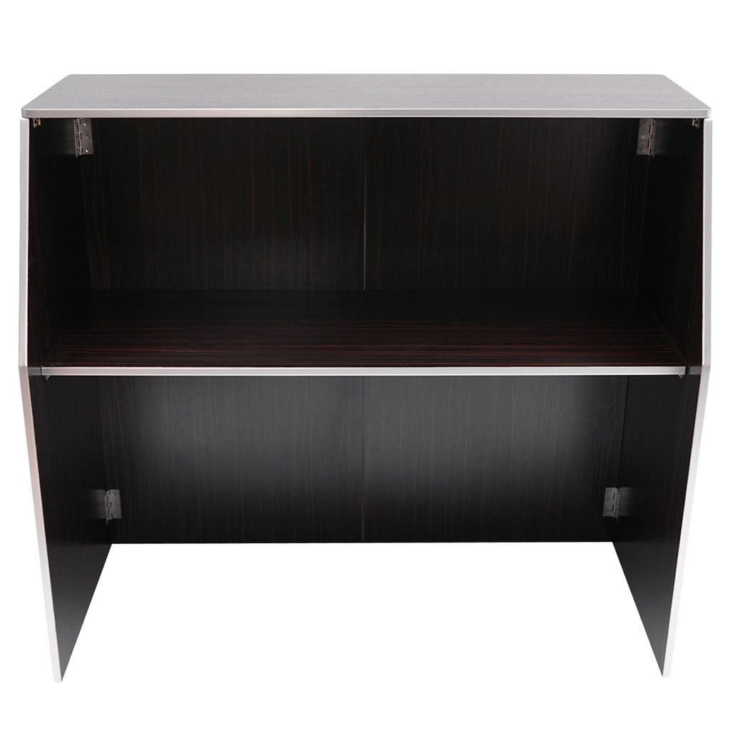 Event Edging Cabinet 19.5x47.75x42.75in Foldable Portable Brown with bar Aluminum Black TOOL1SHOoo