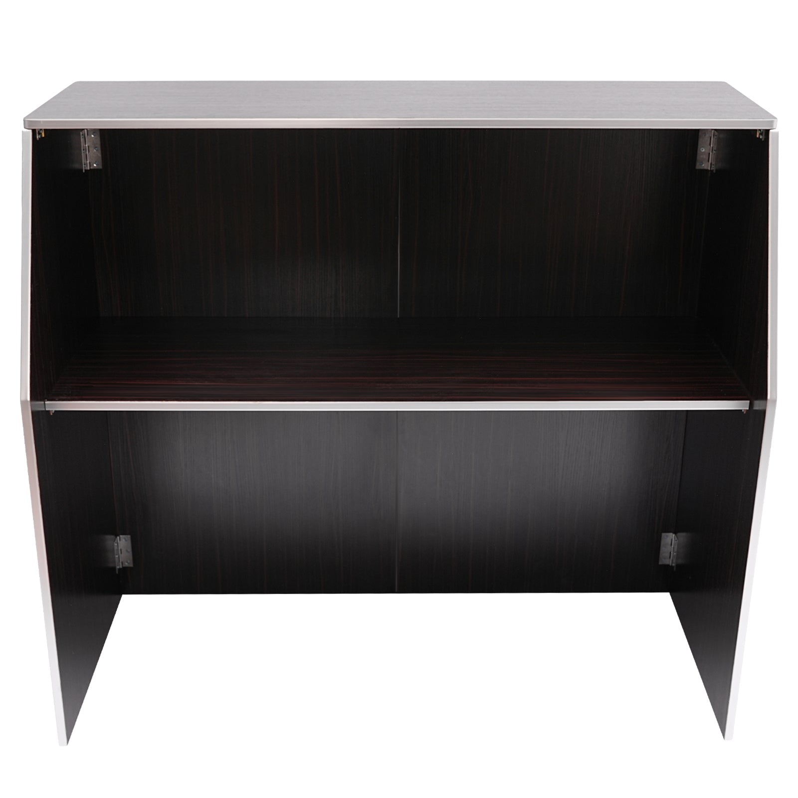Event Edging Cabinet 19.5x47.75x42.75in Foldable Portable Brown with bar Aluminum Black TOOL1SHOoo