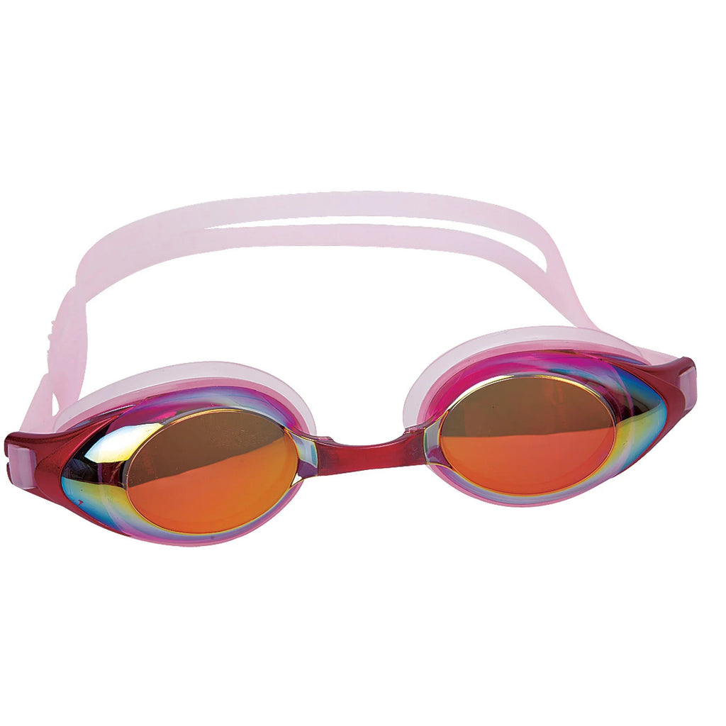 Competition 7" Mirrored Pool Pink Goggles Swimming Central