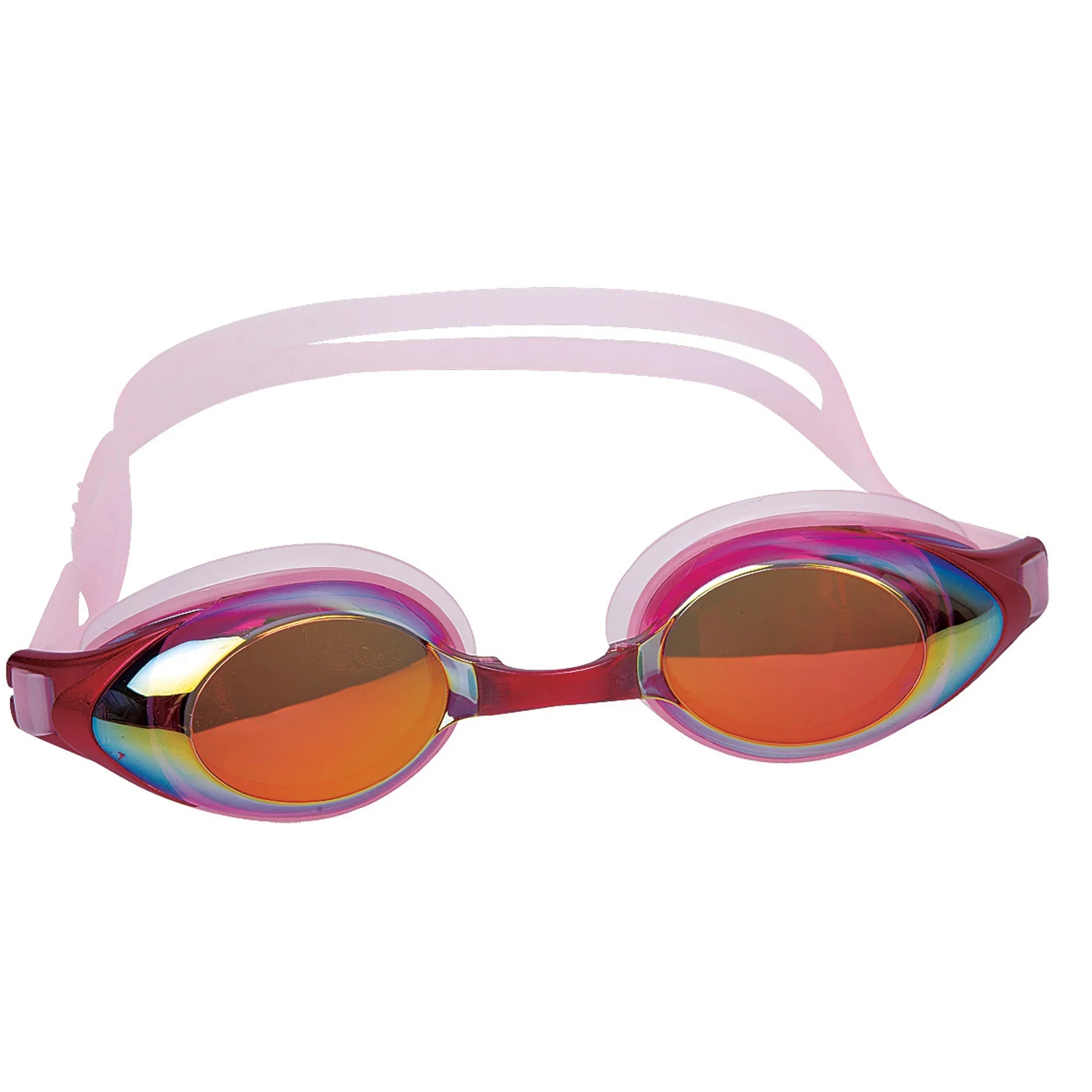 Competition 7" Mirrored Pool Pink Goggles Swimming Central