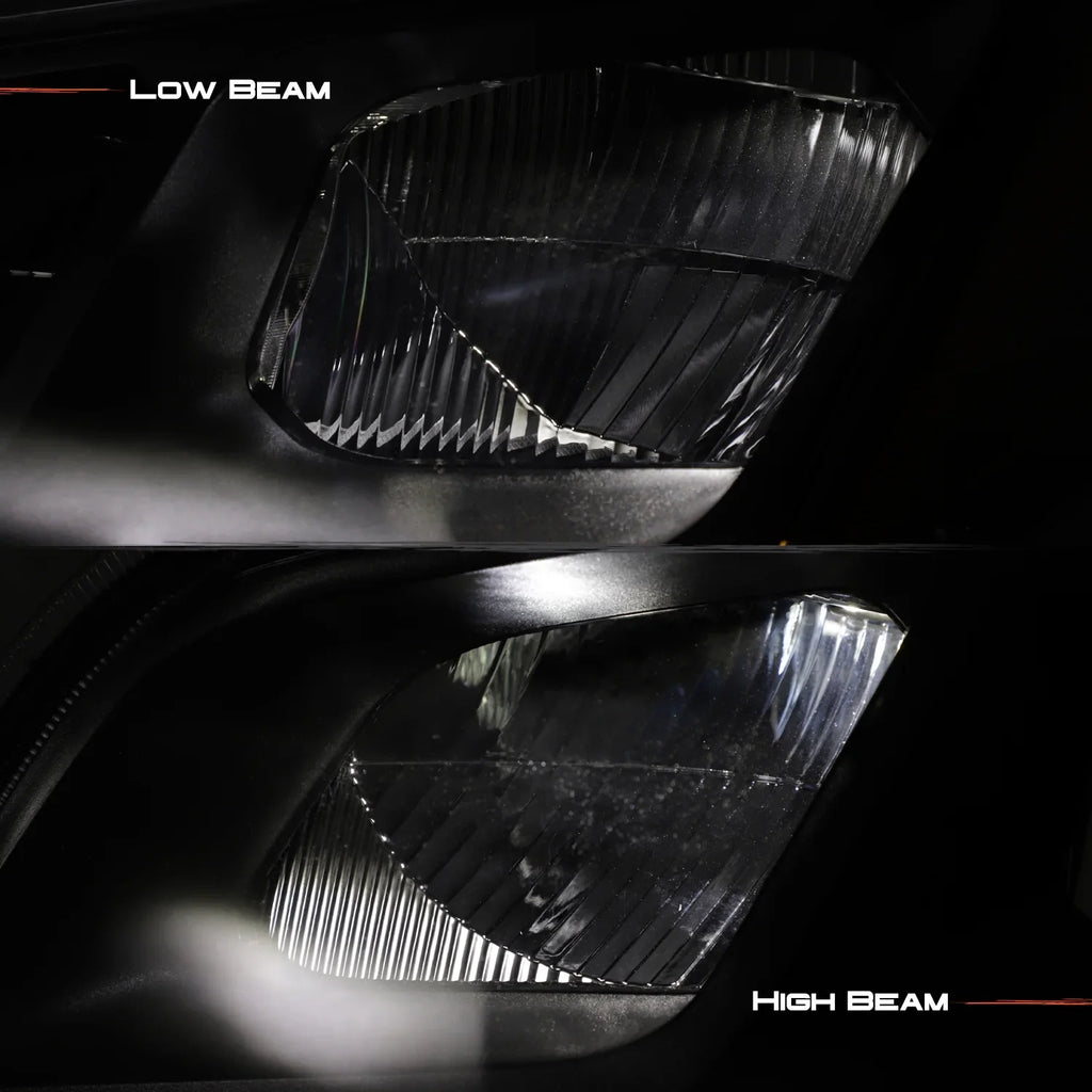 Black Driver OE Headlights - 116 Cascadia 2018-2023 113 Side 125 Housing Freightliner AKKON 126 Replacement Fits Full-LED -