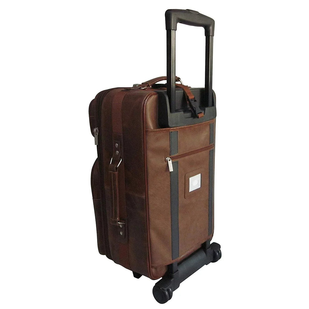 25" Amerileather - Suitcase - Wheels 89-4 Expandable with Amerileather Leather