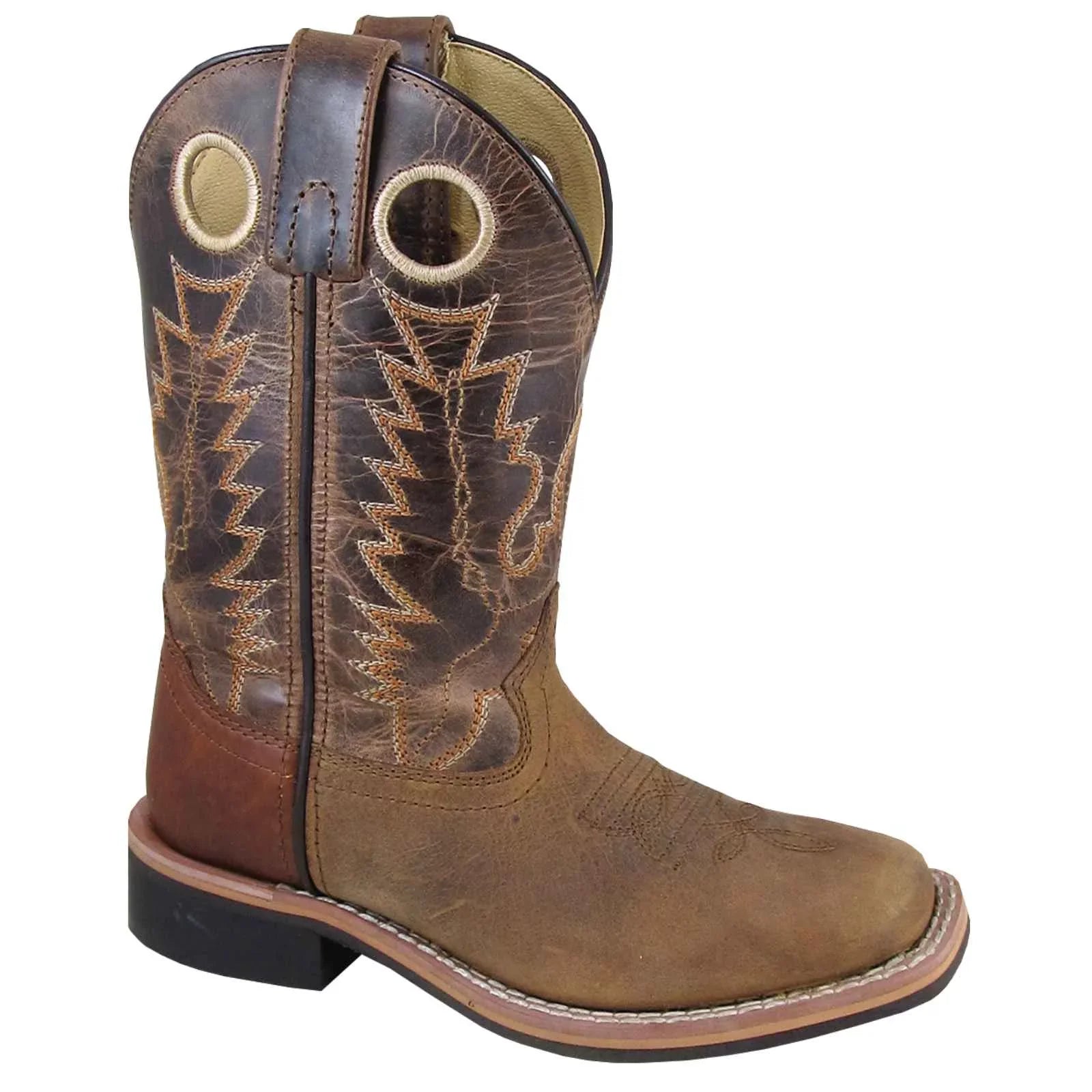 US Boot Mountain Toe Boys' 12 Square Brown Jesse Western Smoky D(M)