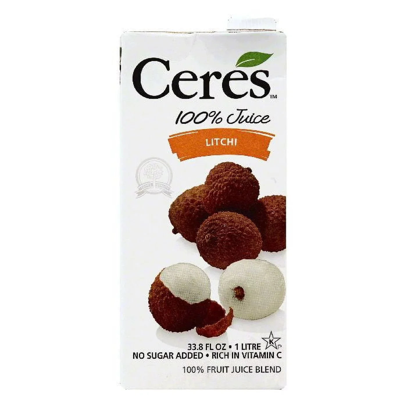100% 12) Oz (Pack Ceres Juice, Litchi of 33.8