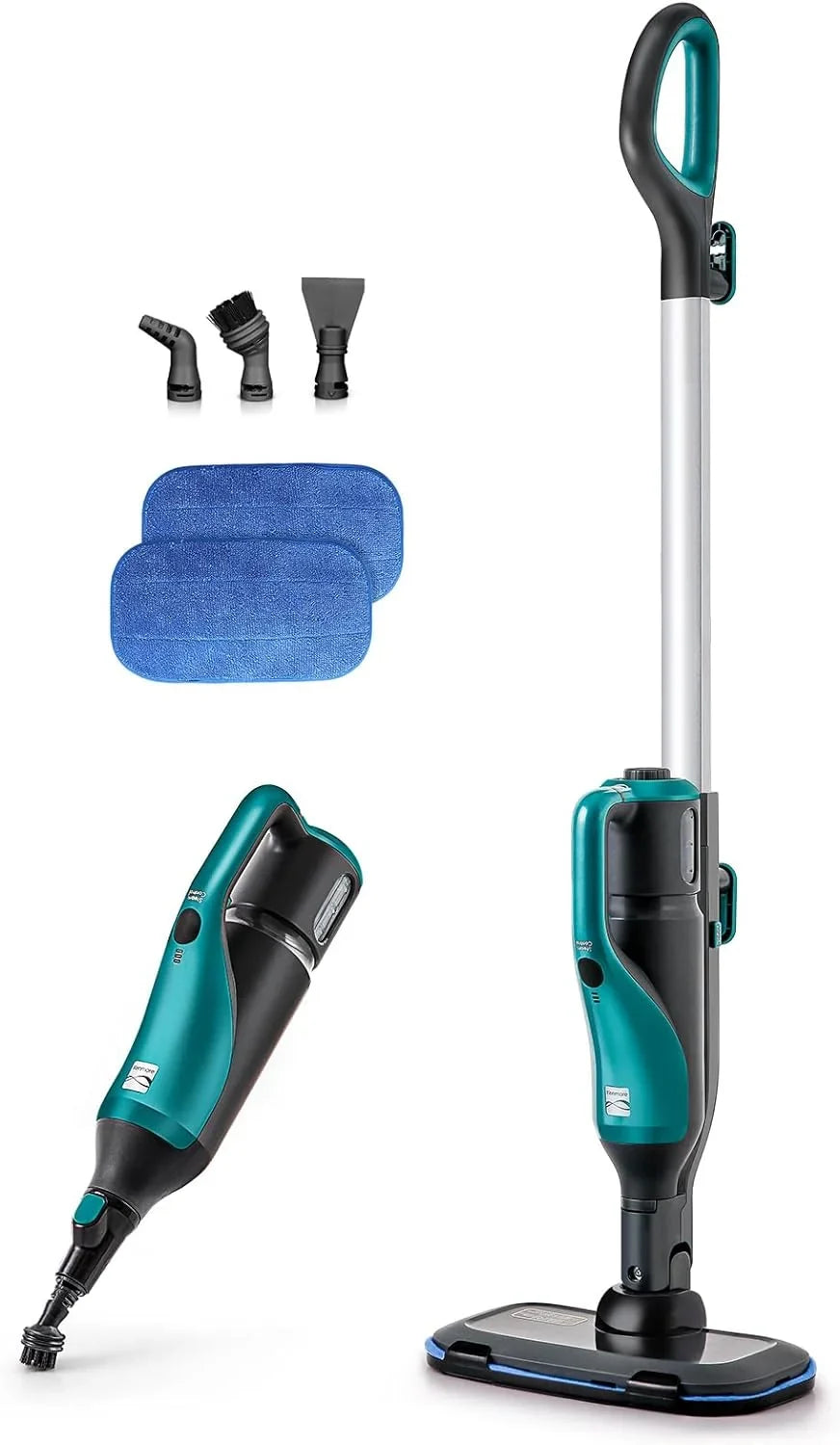 with 2pcs Modes and Mop Cleaner 2-in-1 SM2050 Hard Washable 2 Pads Steam Rugs Upholstery, Green Floor for Kenmore & Carpets,