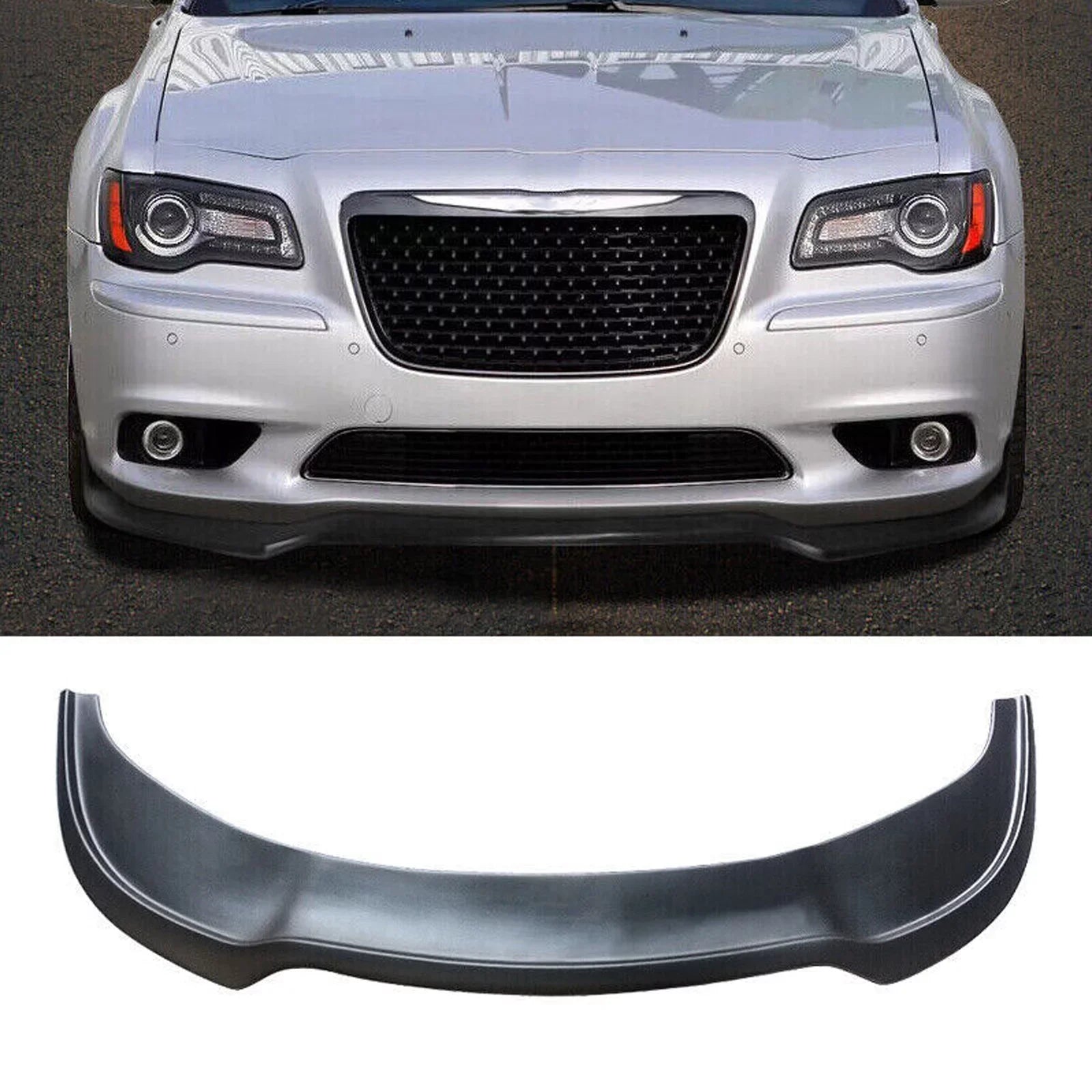 Bumper Sedan Matte Front Chrysler NINTE Lower 300 2015-2022 Black Lip for SRT