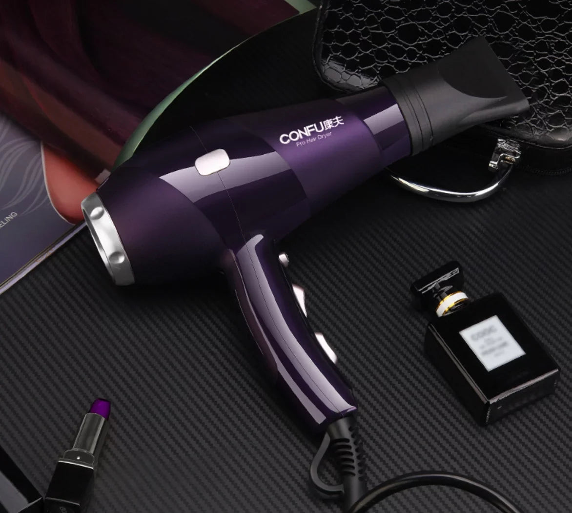 Hair Dryer, and Cool Power 3 Hair Dryer, Dryers Function 2 air Shinier hot Heat Button, Settings, for Speed Concentrator cold CONFU Nozzle(Red) Results, and Ionic Shot Women, 2300W for High