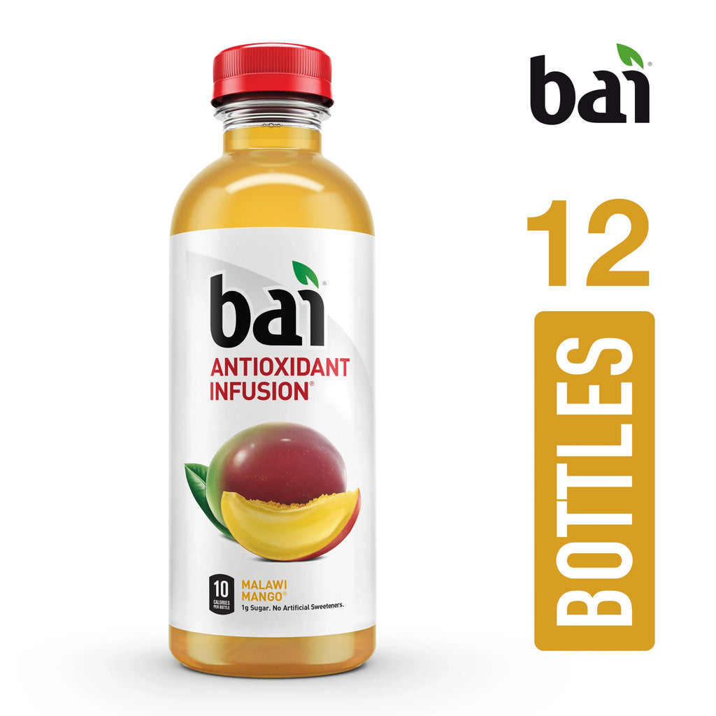 Pack Antioxidant Bai Oz, Bottles Drink, Infused Fl Gluten-Free, 12 Malawi Mango, 18