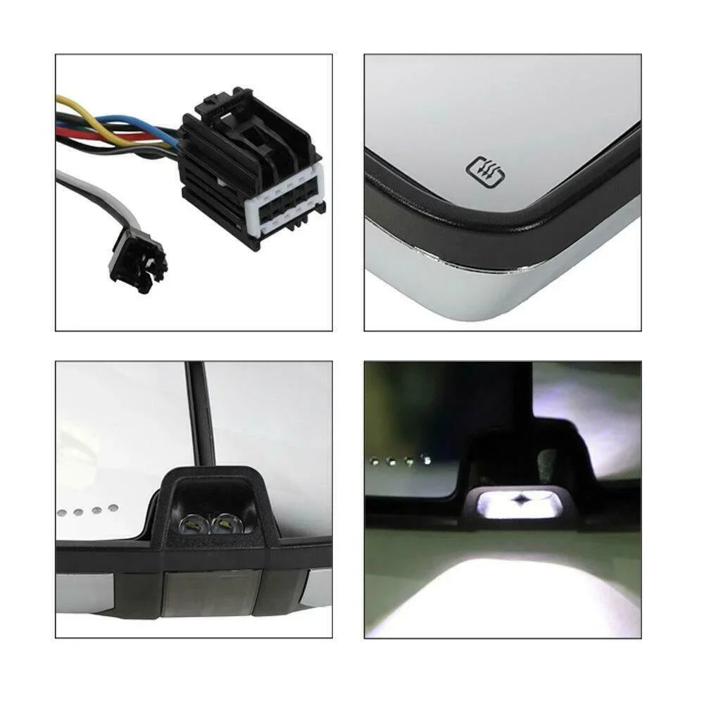 Gmc Led Power Signal&Backup For Heated Chrome Lamp Chevrolet Towing Mirrors