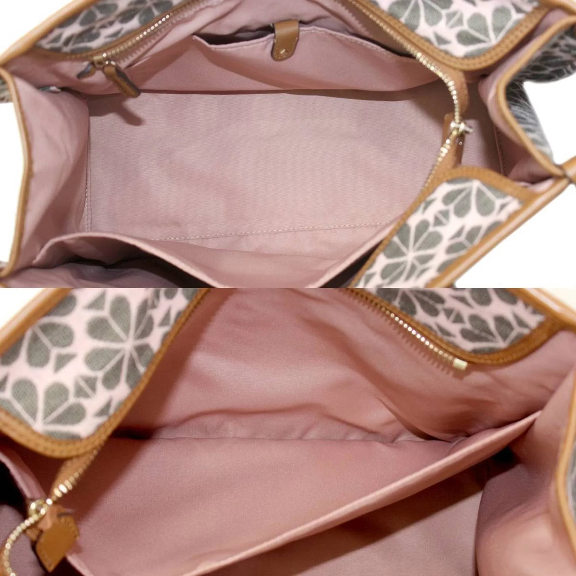 (Good) brown jacquard spade x flower Spade shoulder women's Pre-Owned collection KS pink bag Kate leather tote